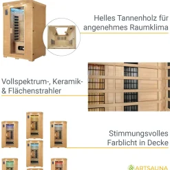Infrarotkabine Oslo mit Triplex-Heizsystem