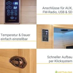 Infrarotkabine Oslo mit Triplex-Heizsystem