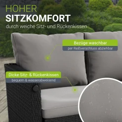 2in1 Polyrattan Gartenmöbel Jamaika