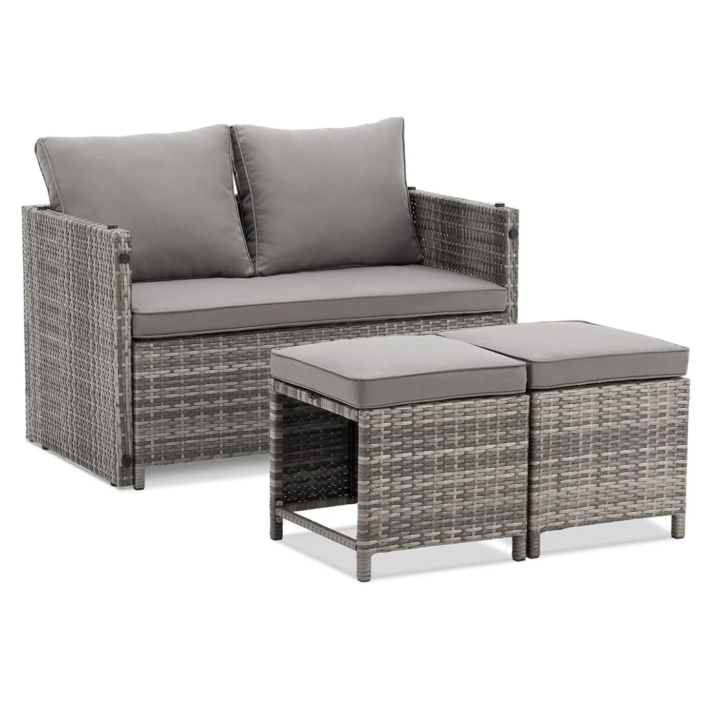 2in1 Polyrattan Gartenmöbel Jamaika