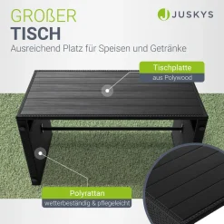 2in1 Polyrattan Gartenmöbel Jamaika