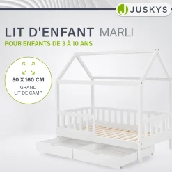 Kinderbett Marli 80 x 160 cm mit Bettkasten