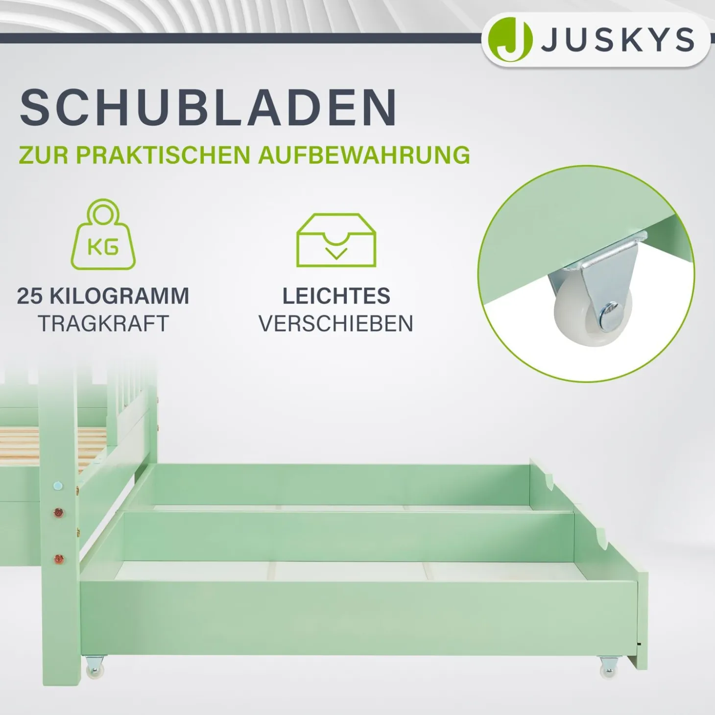 Kinderbett Marli 80 x 160 cm mit Bettkasten