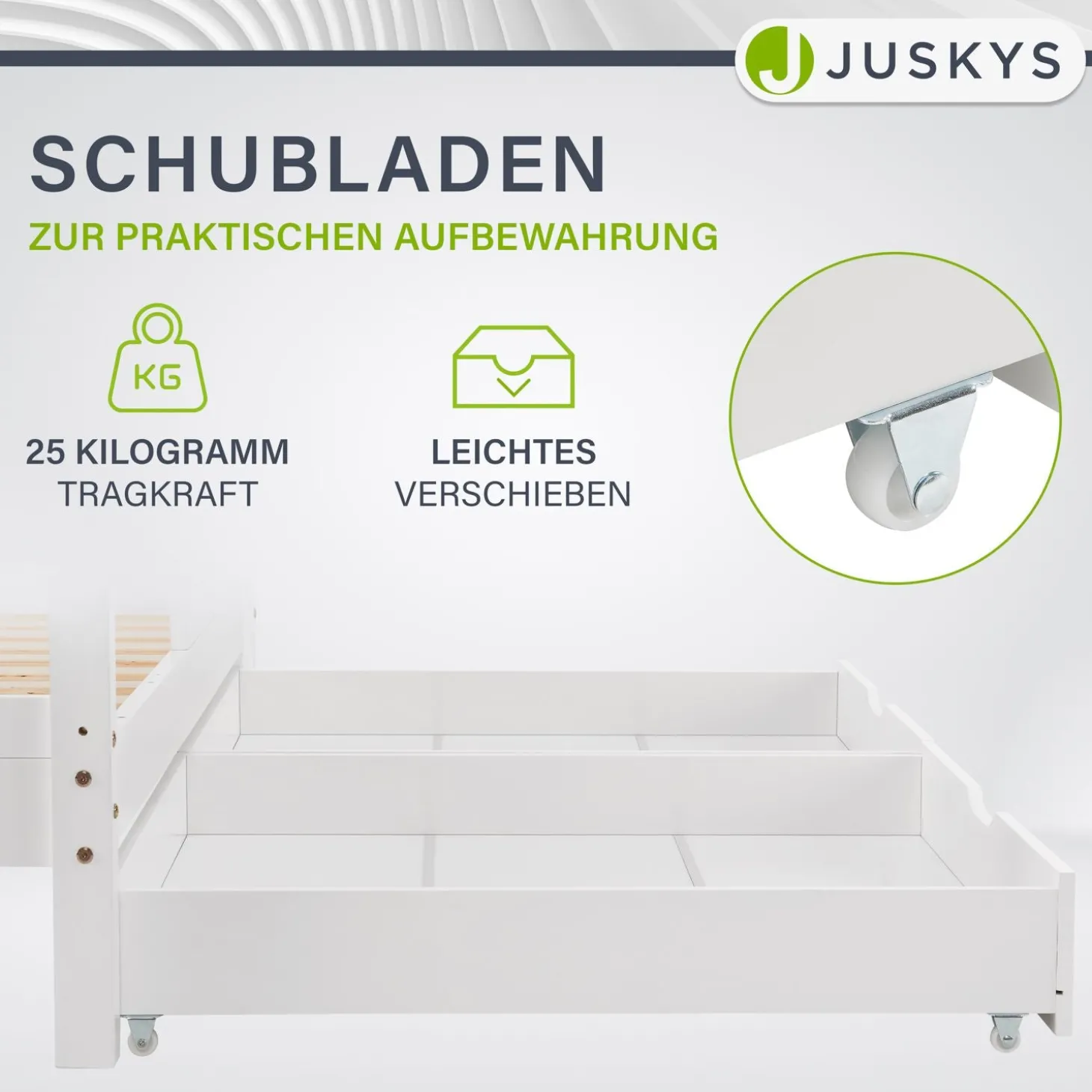 Kinderbett Marli 80 x 160 cm mit Bettkasten