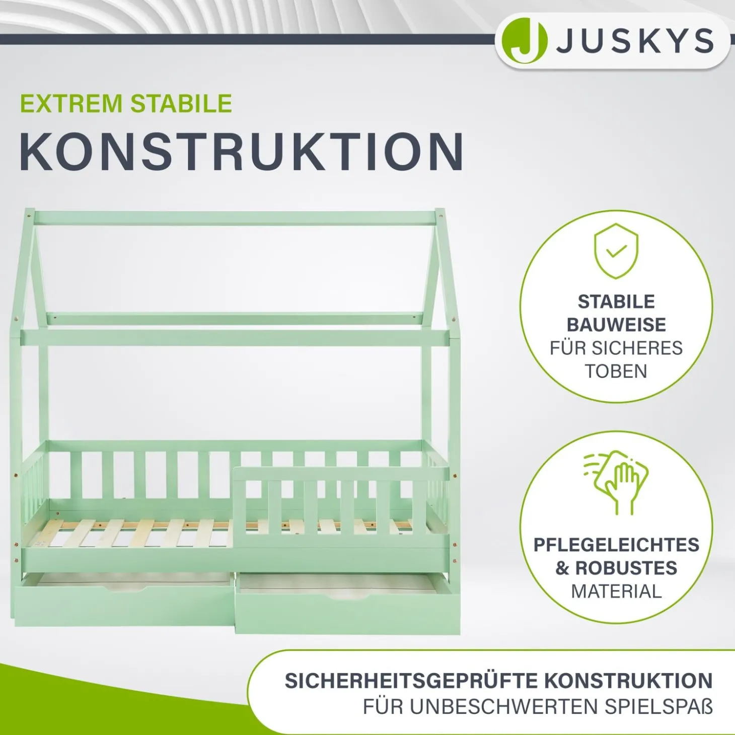 Kinderbett Marli 80 x 160 cm mit Bettkasten