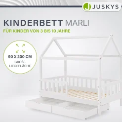 Kinderbett Marli 90 x 200 cm mit Bettkasten