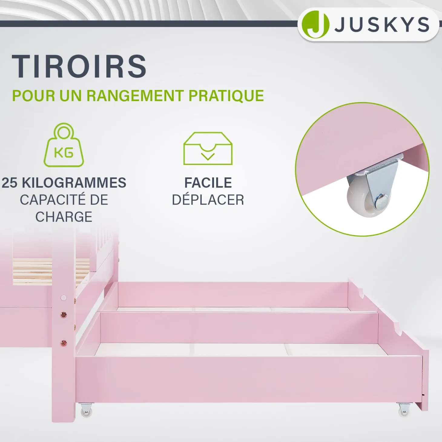 Kinderbett Marli 90 x 200 cm mit Bettkasten