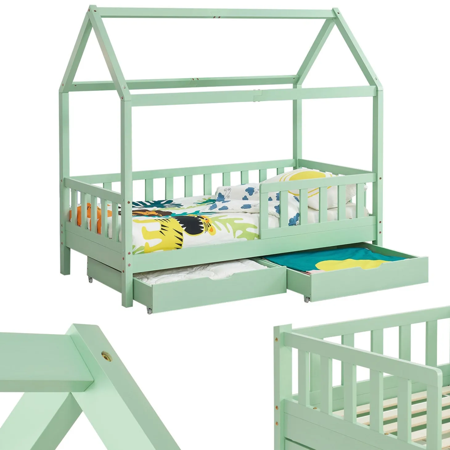 Kinderbett Marli 90 x 200 cm mit Bettkasten