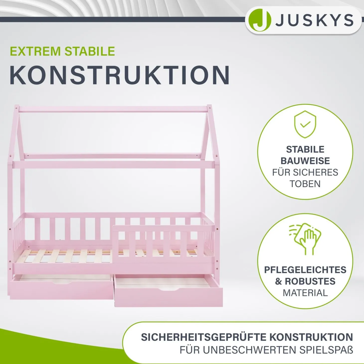 Kinderbett Marli 90 x 200 cm mit Bettkasten