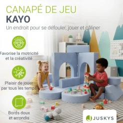 Kindersofa Kayo mit Cord Bezug & Kissen