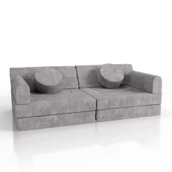 Kindersofa Kayo mit Cord Bezug & Kissen