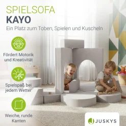 Kindersofa Kayo mit Cord Bezug & Kissen