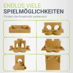 Kindersofa Kayo mit Cord Bezug & Kissen