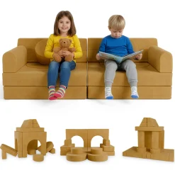 Kindersofa Kayo mit Cord Bezug & Kissen