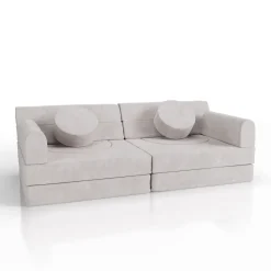 Kindersofa Kayo mit Cord Bezug & Kissen