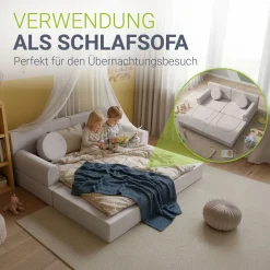 Kindersofa Kayo mit Cord Bezug & Kissen