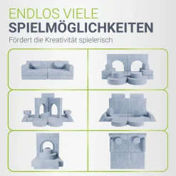 Kindersofa Kayo mit Cord Bezug & Kissen