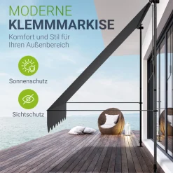 Klemmmarkise Kapstadt mit Handkurbel