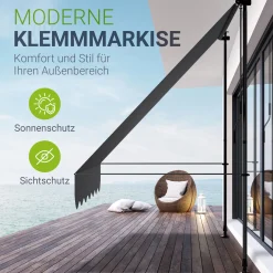 Klemmmarkise Kapstadt mit Handkurbel