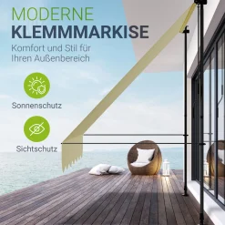 Klemmmarkise Kapstadt mit Handkurbel