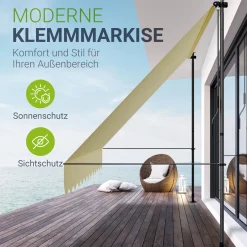 Klemmmarkise Kapstadt mit Handkurbel