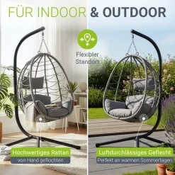 Korbhängesessel Aria inklusive Gestell