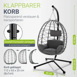 Korbhängesessel Aria inklusive Gestell