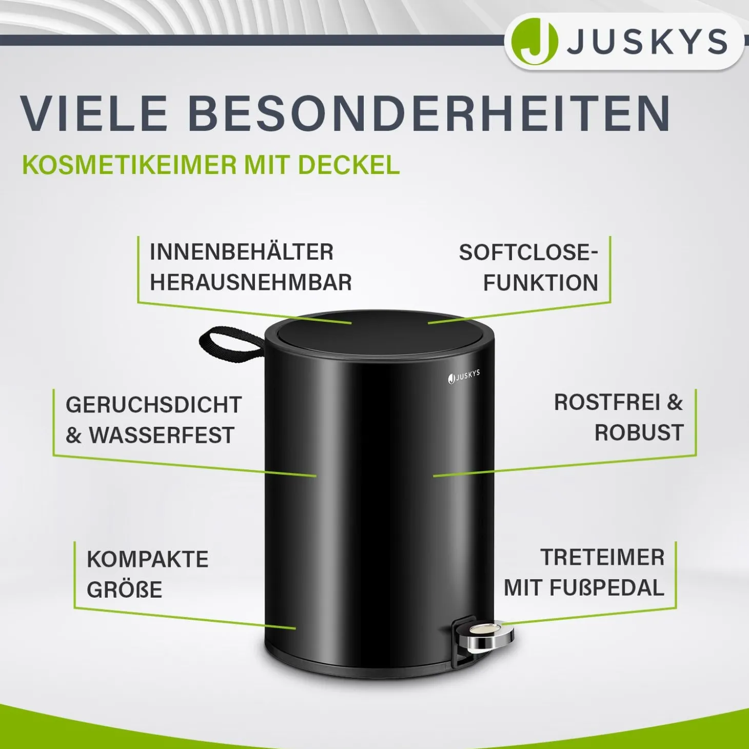 Kosmetikeimer mit Deckel