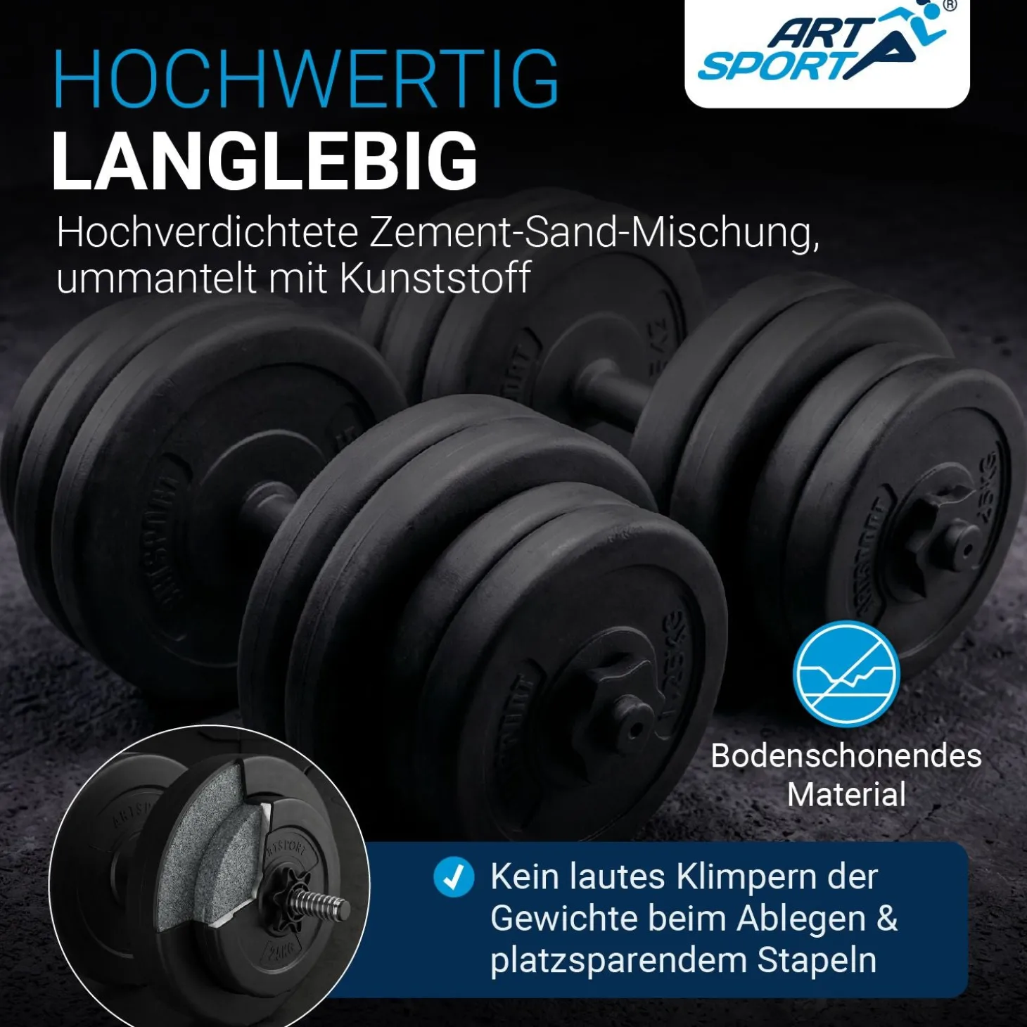 Kurzhantelset 40 kg