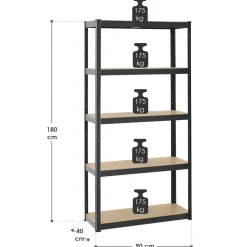 Lagerregal Basic 2er bis 8er Set 180 x 90 x 40 cm