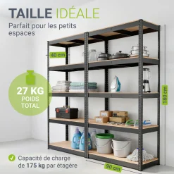 Lagerregal Basic 2er bis 8er Set 180 x 90 x 40 cm