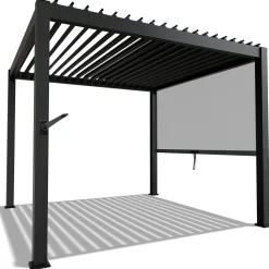 Lamellendach Tahiti 3 x 3 m inkl. 1x Seitenwand 3 m