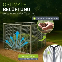 Metall Komposter für Gartenabfälle