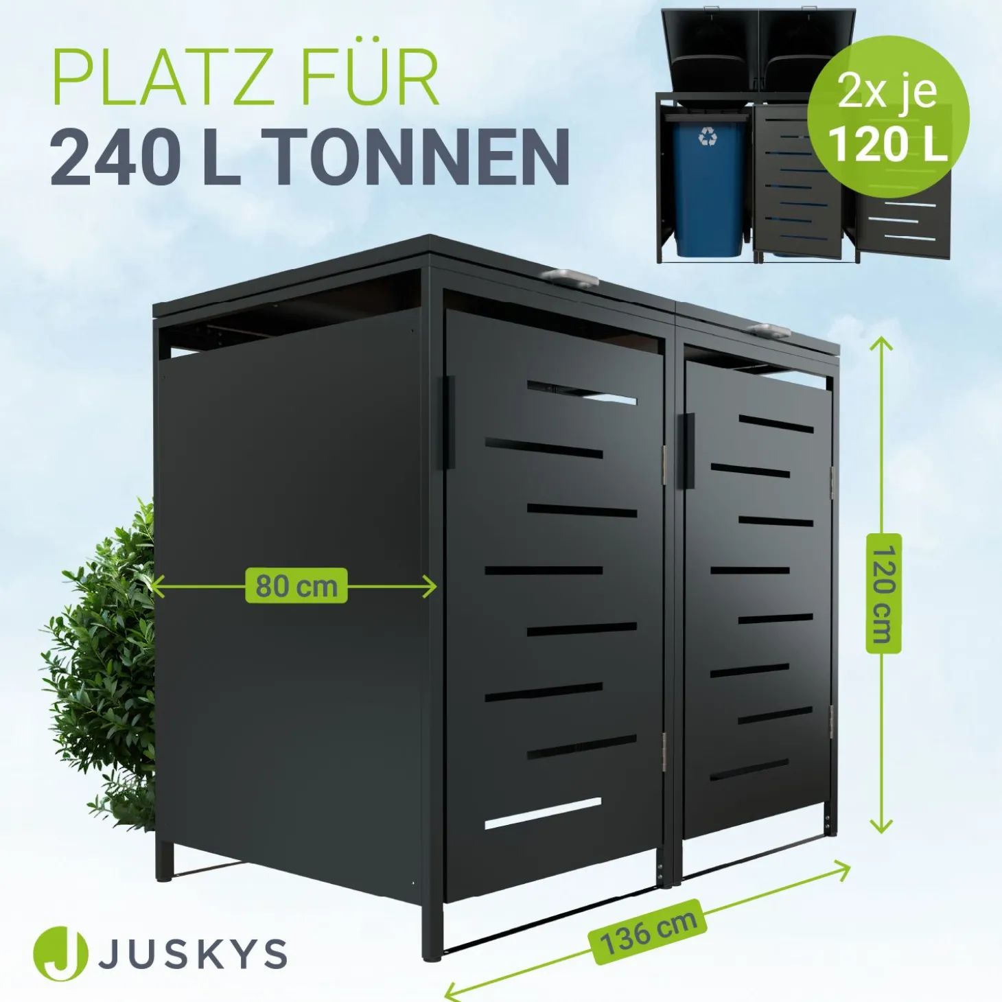 Metall Mülltonnenbox Arel