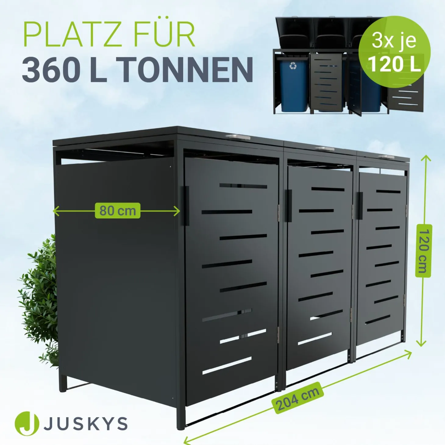 Metall Mülltonnenbox Arel