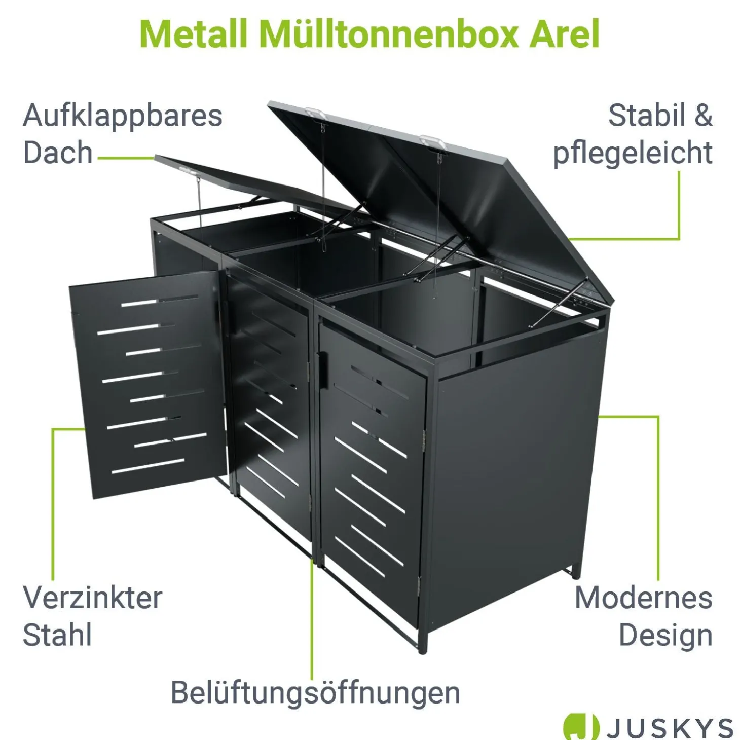 Metall Mülltonnenbox Arel