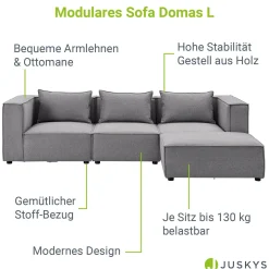 Modulares Sofa Domas L - 3 Sitzer
