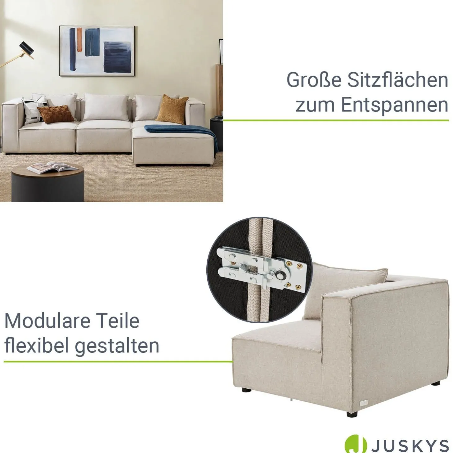 Modulares Sofa Domas L - 3 Sitzer