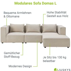 Modulares Sofa Domas L - 3 Sitzer
