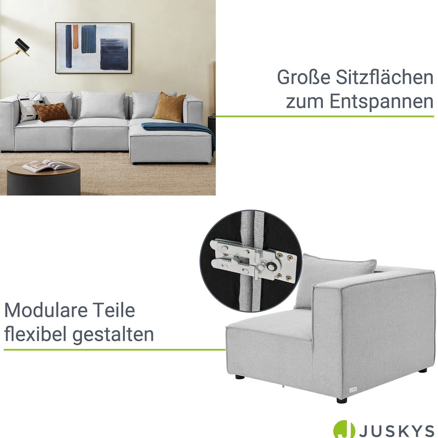 Modulares Sofa Domas L - 3 Sitzer