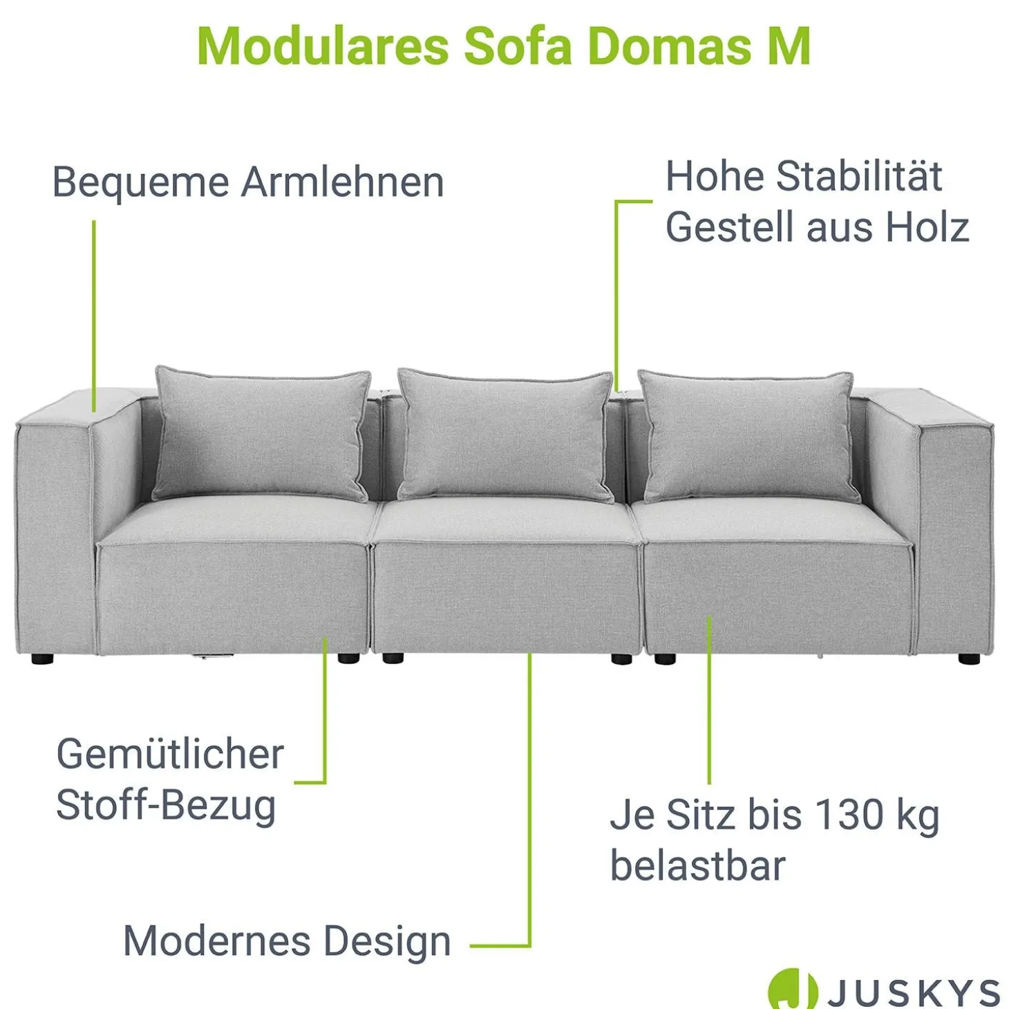 Modulares Sofa Domas M - 3 Sitzer