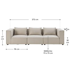 Modulares Sofa Domas M - 3 Sitzer