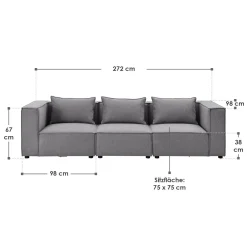 Modulares Sofa Domas M - 3 Sitzer
