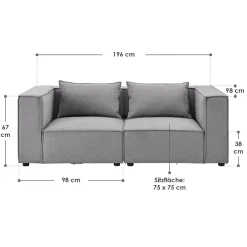 Modulares Sofa Domas S - 2 Sitzer