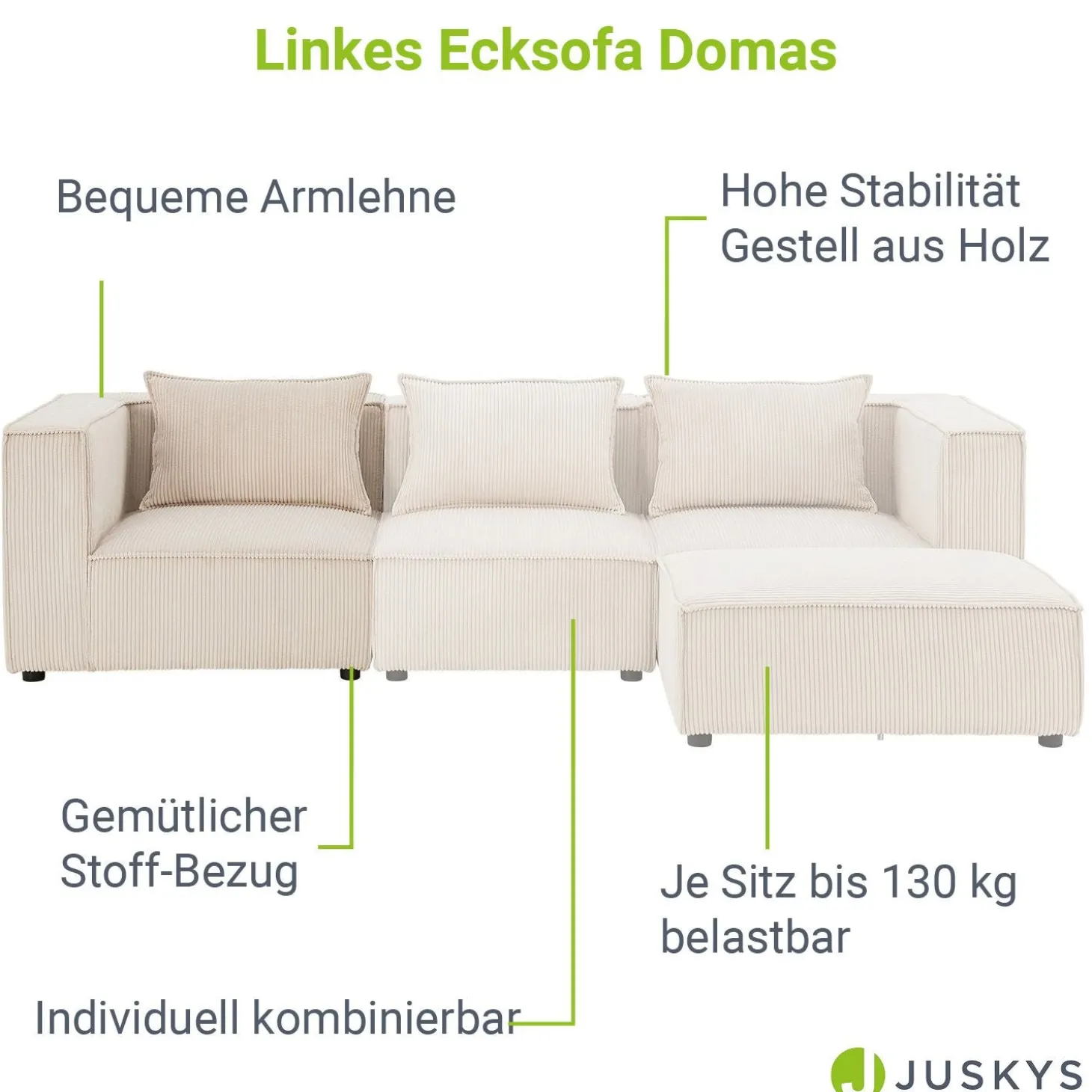 Modulares Sofa Domas - Variantenauswahl