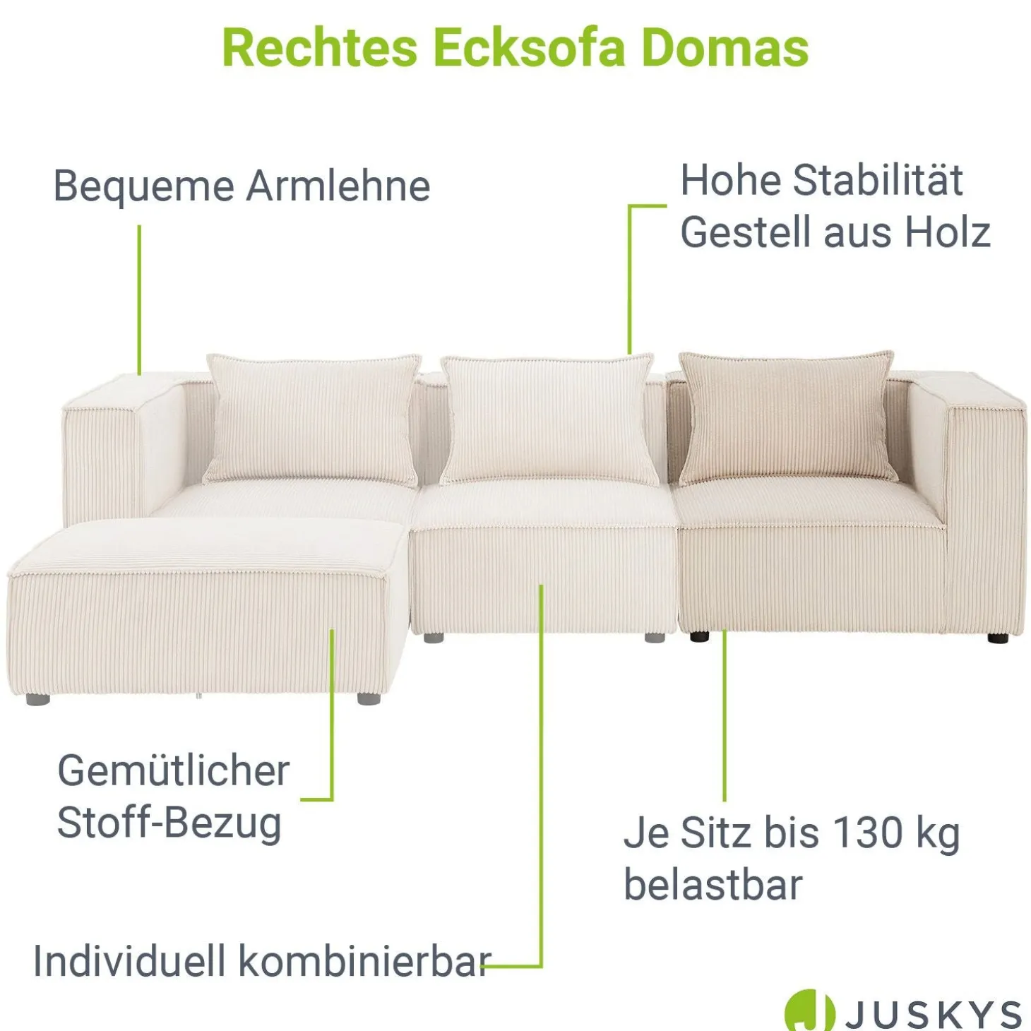 Modulares Sofa Domas - Variantenauswahl