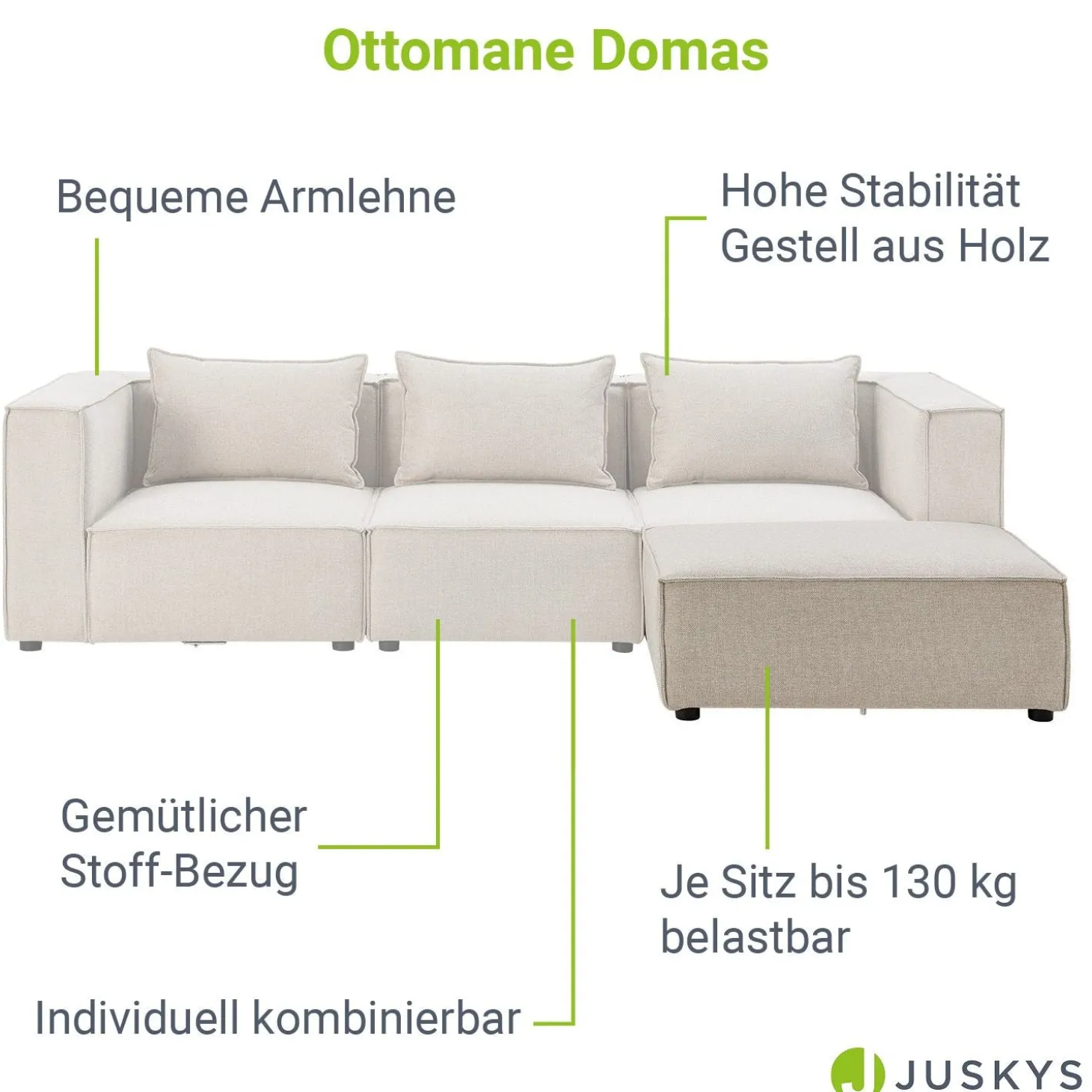 Modulares Sofa Domas - Variantenauswahl
