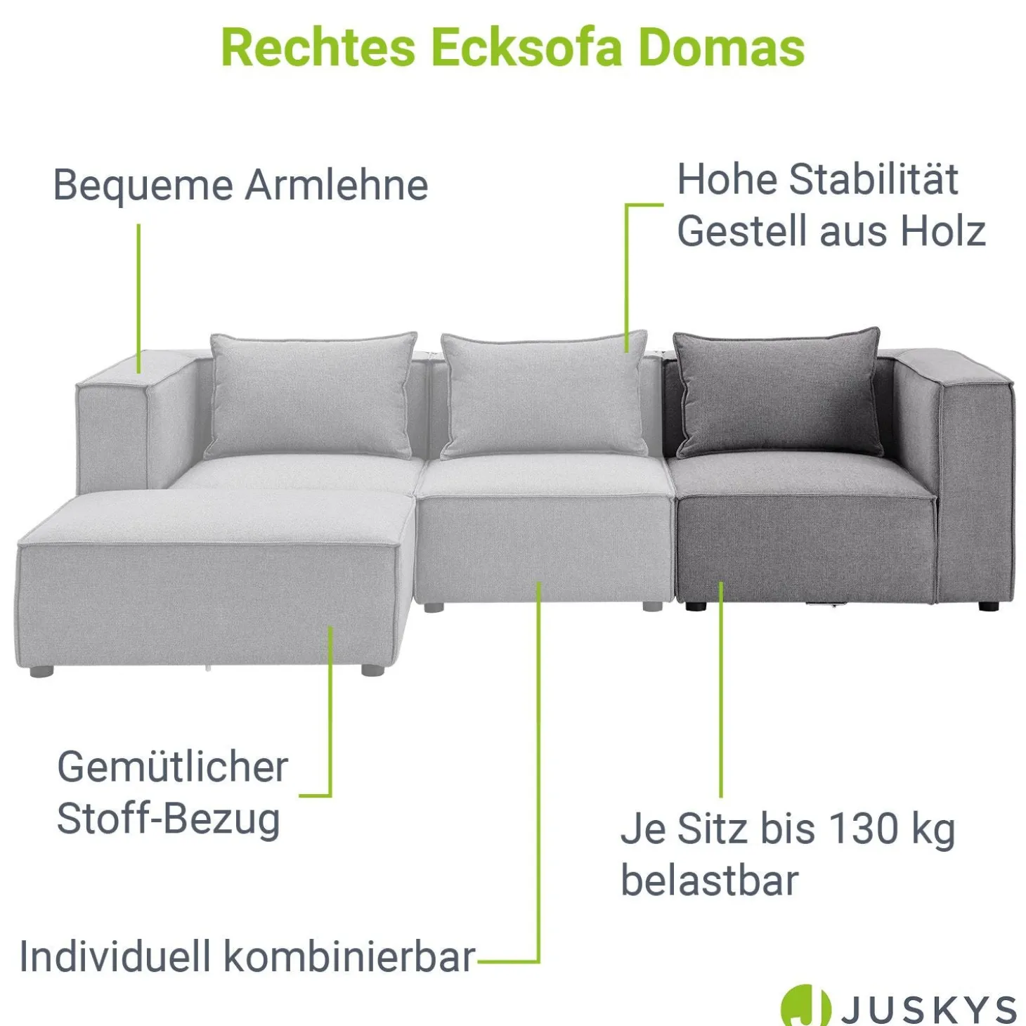 Modulares Sofa Domas - Variantenauswahl