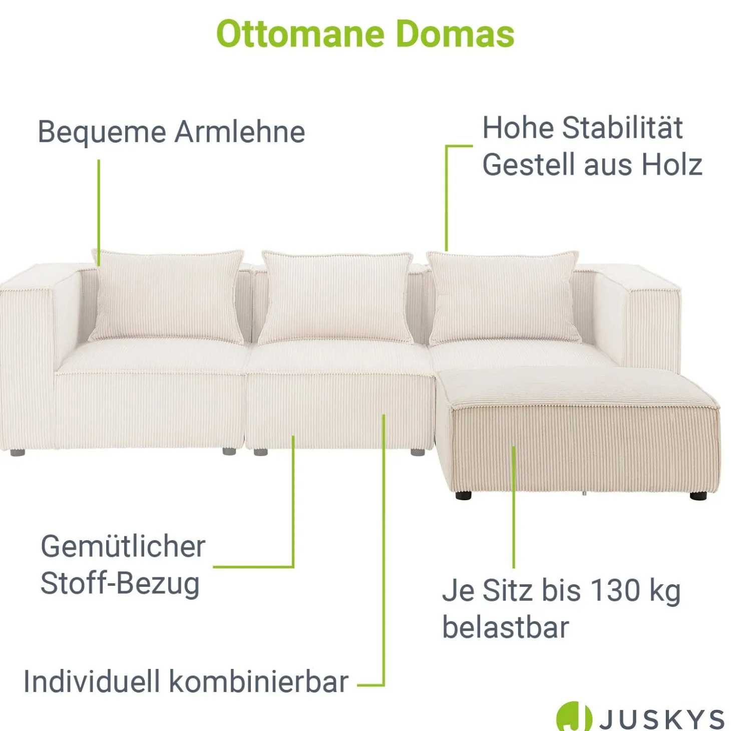 Modulares Sofa Domas - Variantenauswahl
