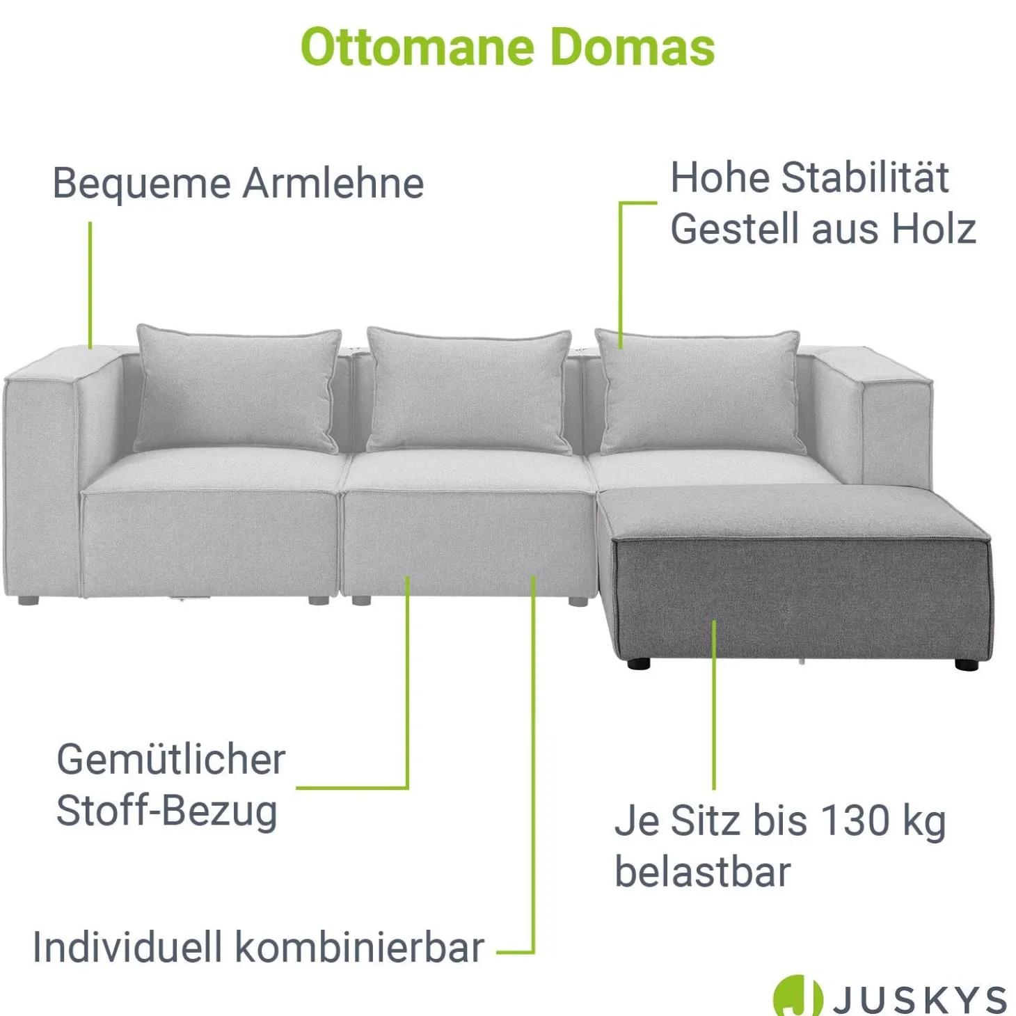 Modulares Sofa Domas - Variantenauswahl
